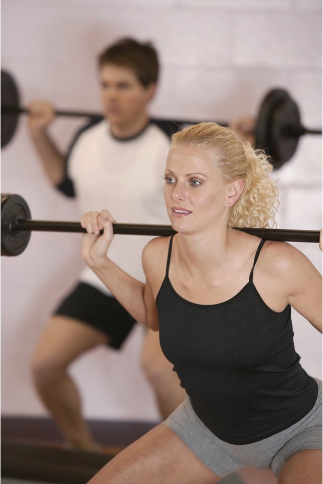Woman lifting barbell