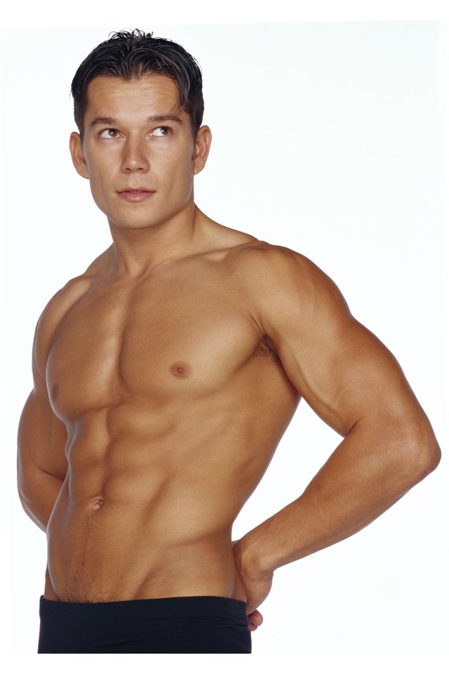 Muscular man posing