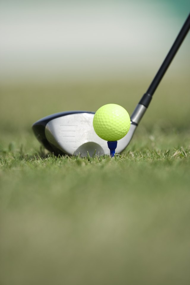 Golf ball and club
