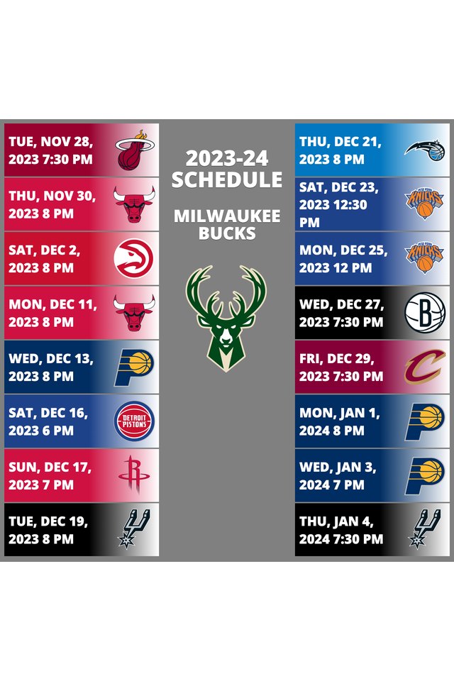 milwaukee_bucks Schedule