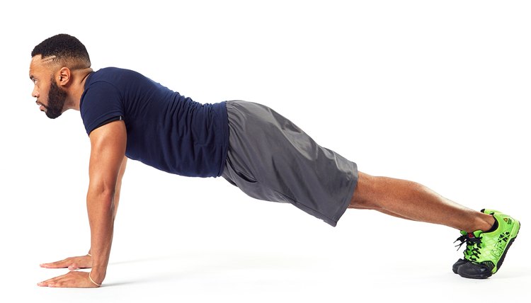 man doing a plank