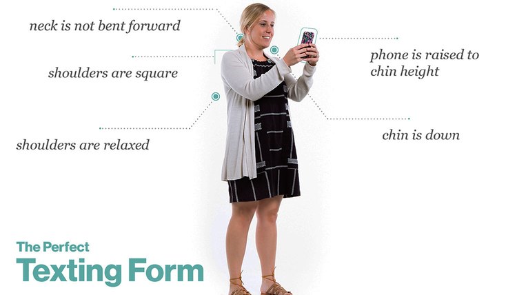 Businesspeople text messaging