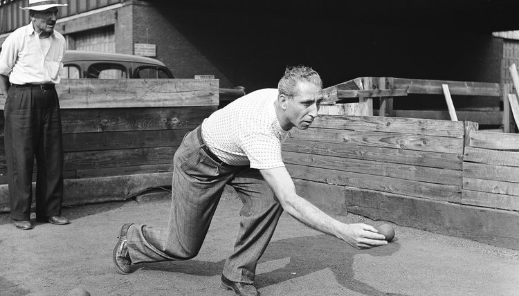 Playing Bocce Ball