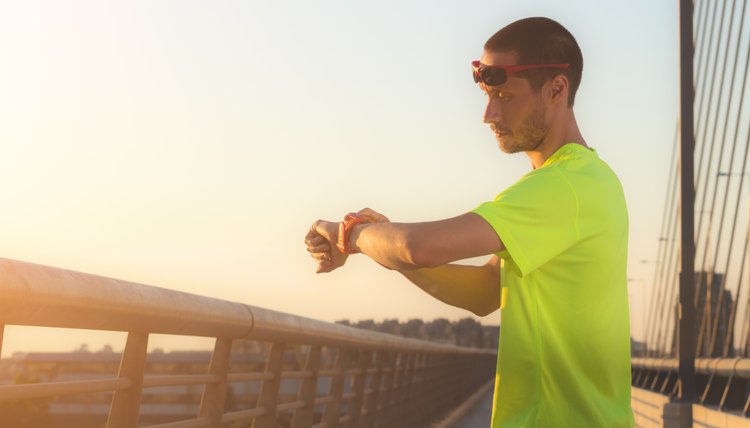 Urban Jogger Checking Running Time