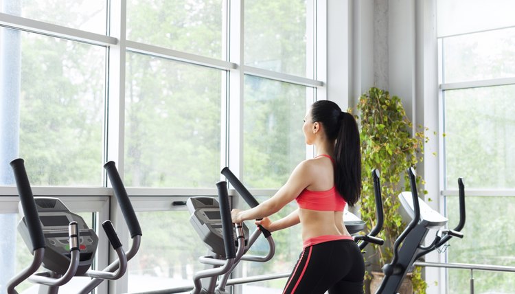 Sport woman exercising gym, fitness center