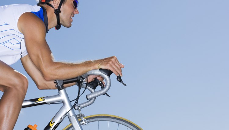Man riding bicycle