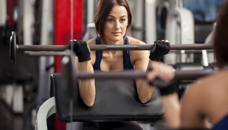 Working out in front of a mirror