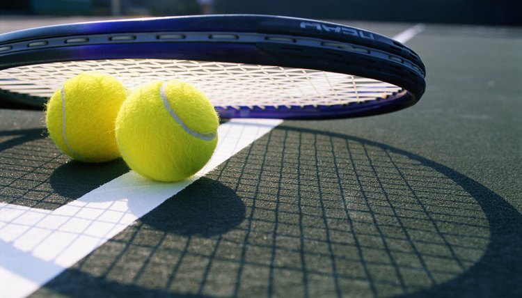 Tennis balls and tennis racquet