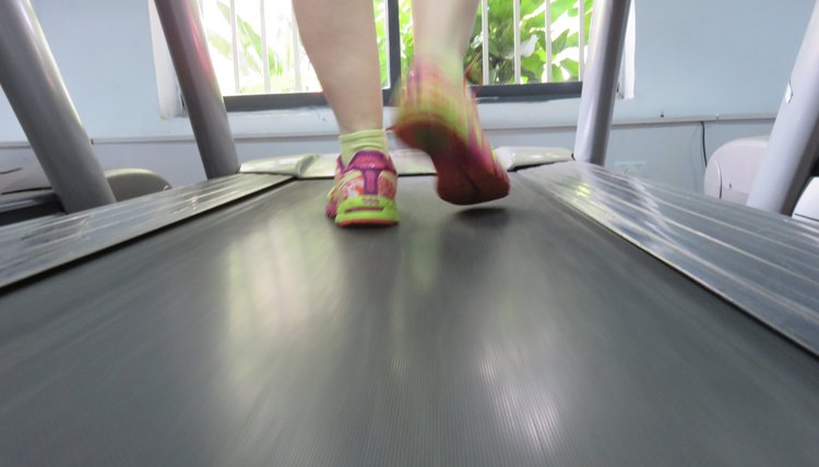 Running on treadmill