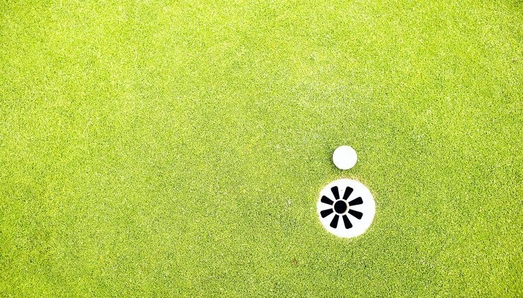 High angle view of golf ball
