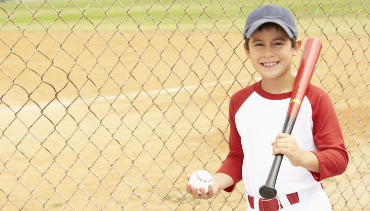 Young Boy Playing Baseball