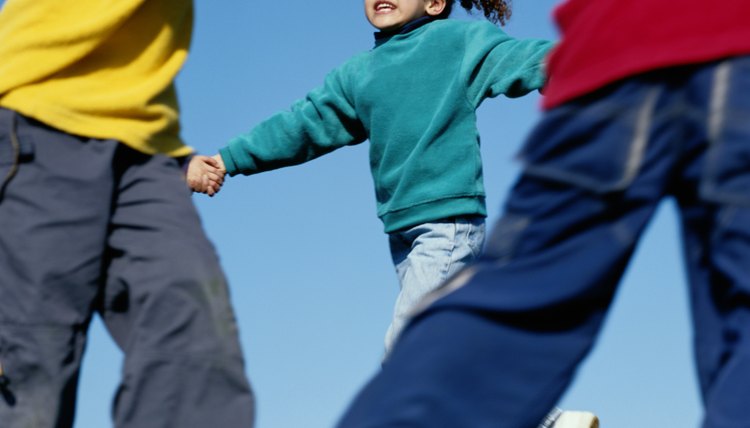 Children Playing Ring-Around-The-Rosy