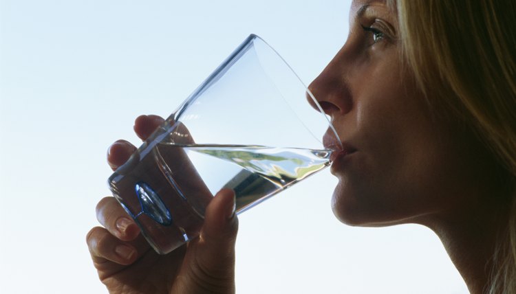 Woman drinking water