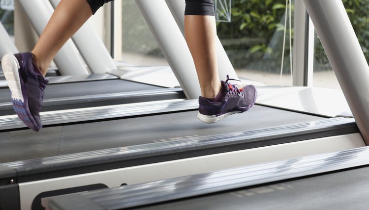 Running on treadmill