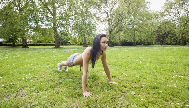 Exercising in the park