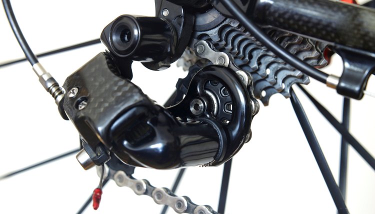 Rear derailleur for bicycles.