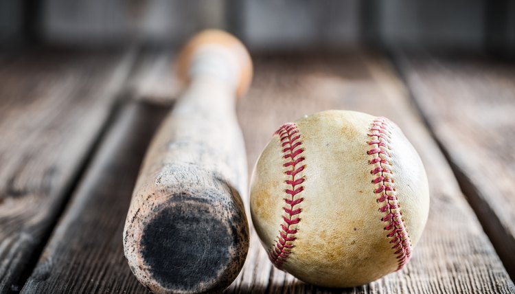 Baseball bat and ball