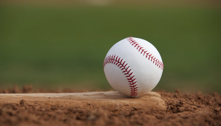 Baseball on the Pitchers Mound