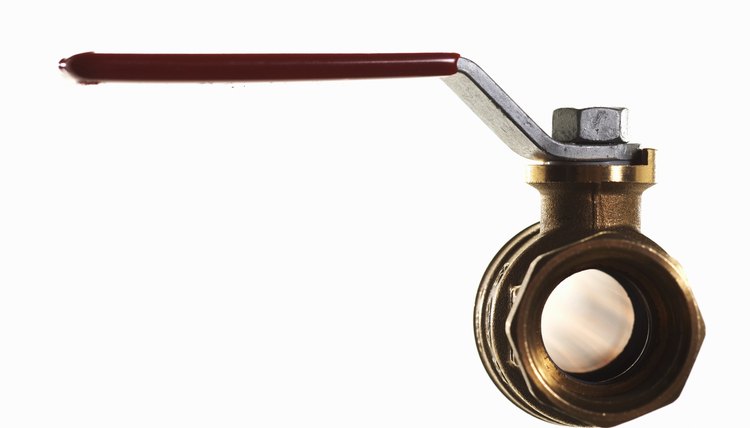 Pipe with open valve