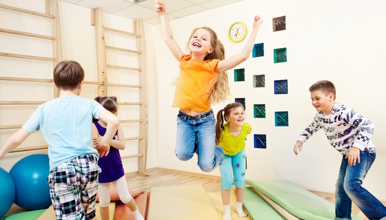 children enjoying gym class