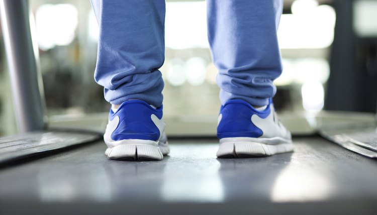 Feet on treadmill