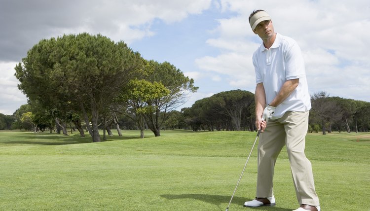 Man golfing
