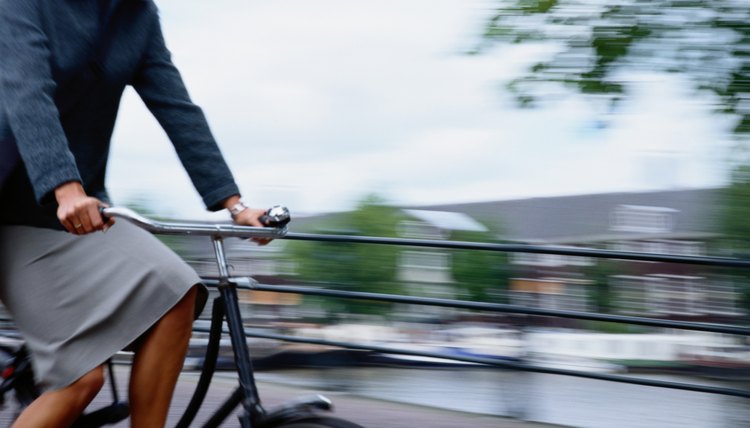 Woman Bicycling in Skirt, Amsterdam