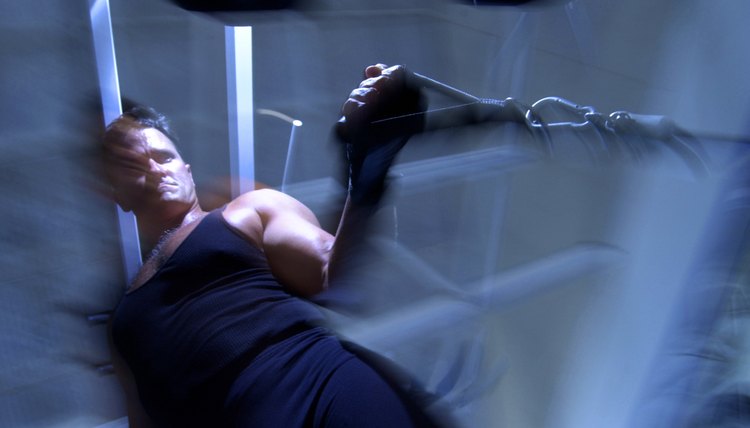 Man exercising in gym