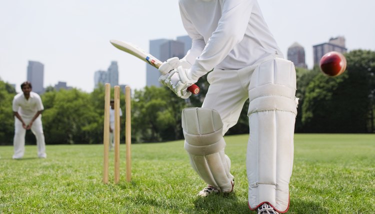 Cricket player at bat, New York City