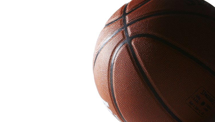 Basketball on white background