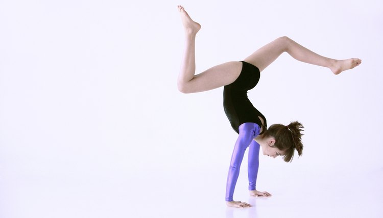 Girl doing gymnastics