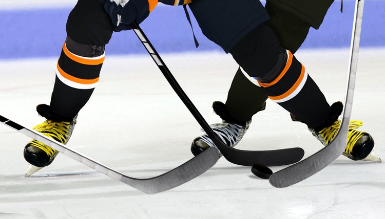 Ice Hockey players on rink
