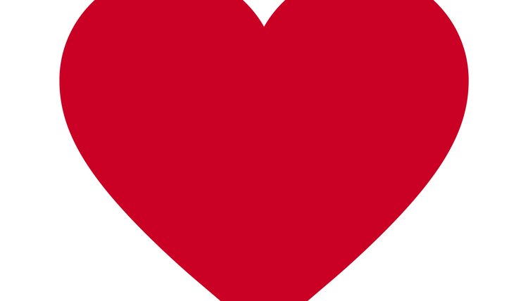 Heart, Symbol of Love and Valentine's Day. Flat Red Icon Isolated on White Background. Vector illustration. - Vector